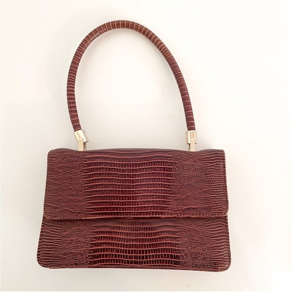 Staud Style Croc Embossed Top Handle Mini Bag - Picture 4 of 7